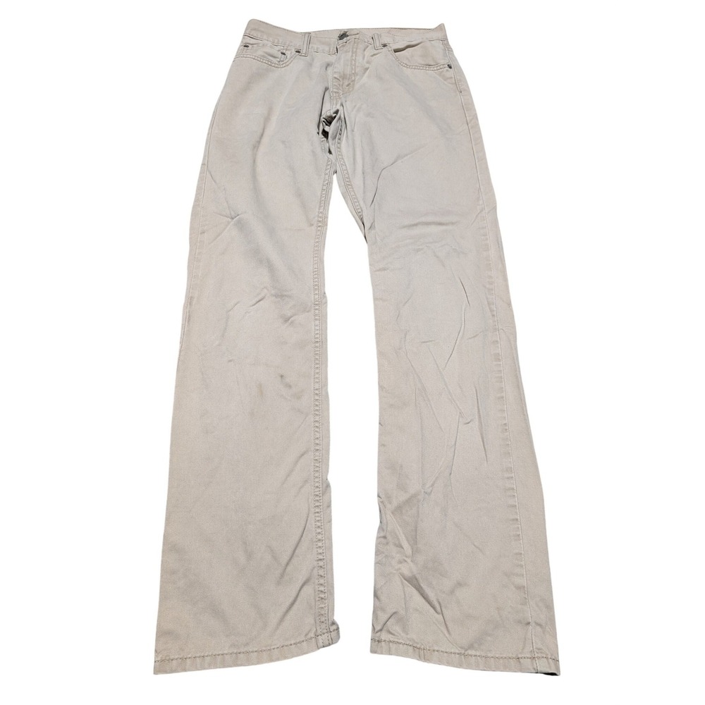 Levis 514 Straight Fit Khaki Tan Pants Mens 29x32‎ Cotton Blend Casual Chinos